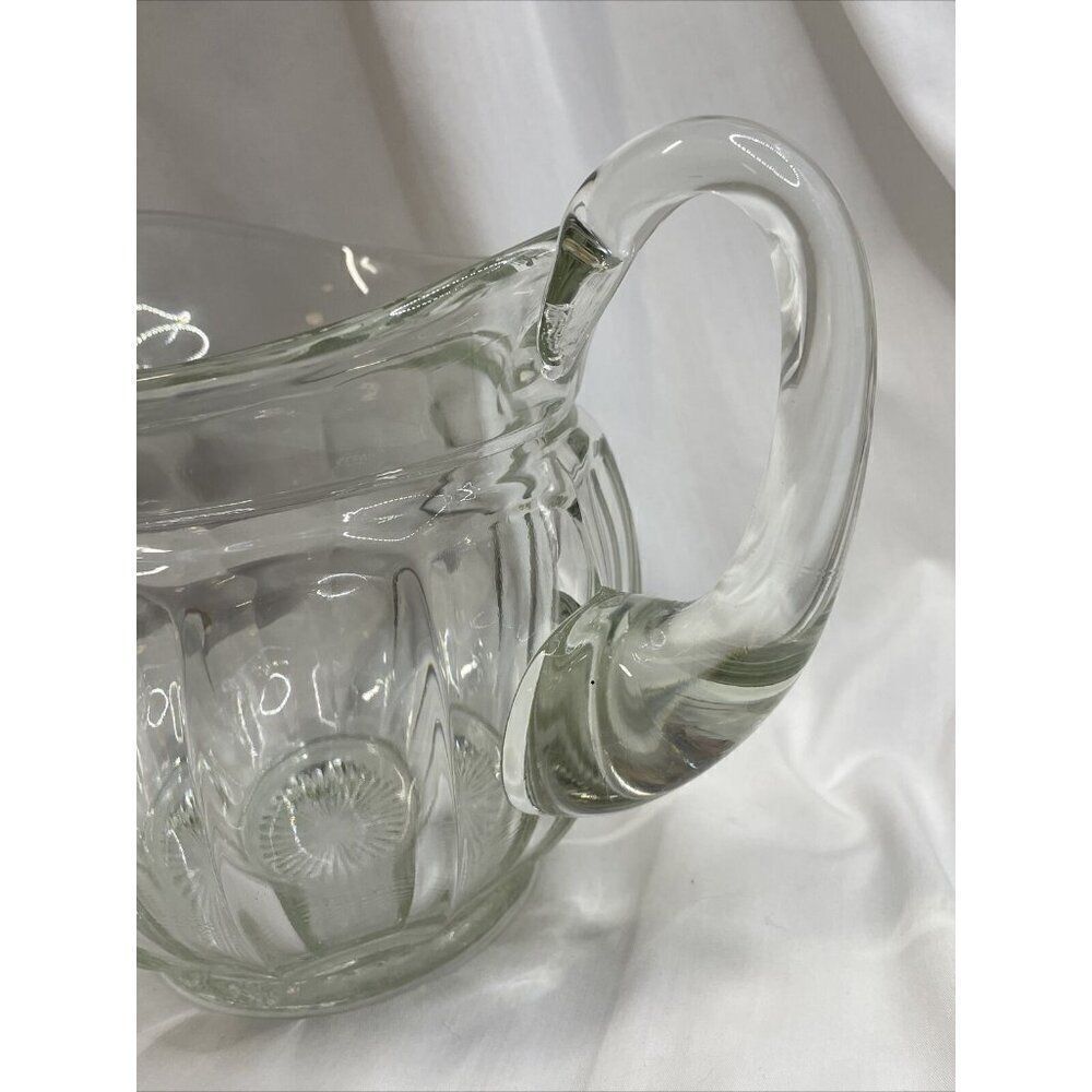 Antique HEISEY Depression Glass Colonial Puritan Glass Pitcher  1910 Vintage Art - Picture 3 of 16